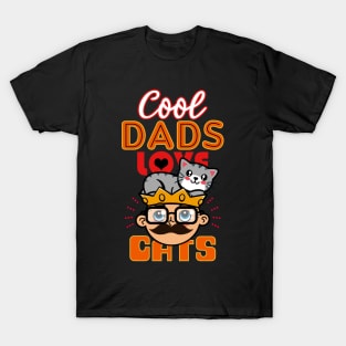 Cool Dads Love Cats Gift For Father's Day T-Shirt